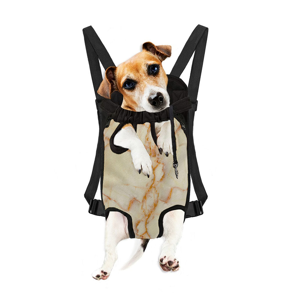 Sugar Brown Marble Print Pet Carrier Backpack