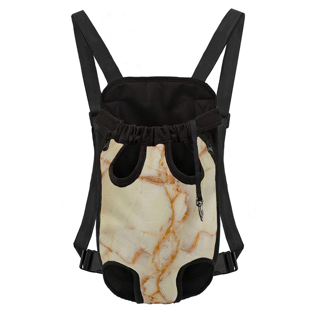 Sugar Brown Marble Print Pet Carrier Backpack
