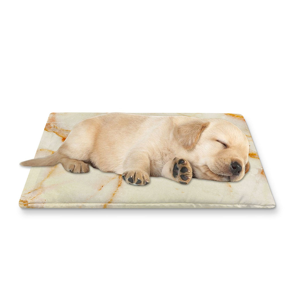 Sugar Brown Marble Print Pet Cooling Mat Cover
