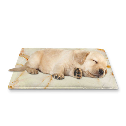 Sugar Brown Marble Print Pet Cooling Mat Cover