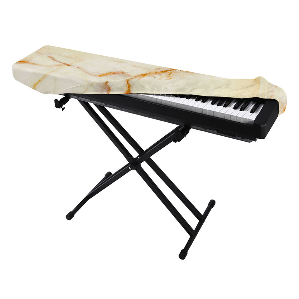 Sugar Brown Marble Print Piano Keyboard Cover