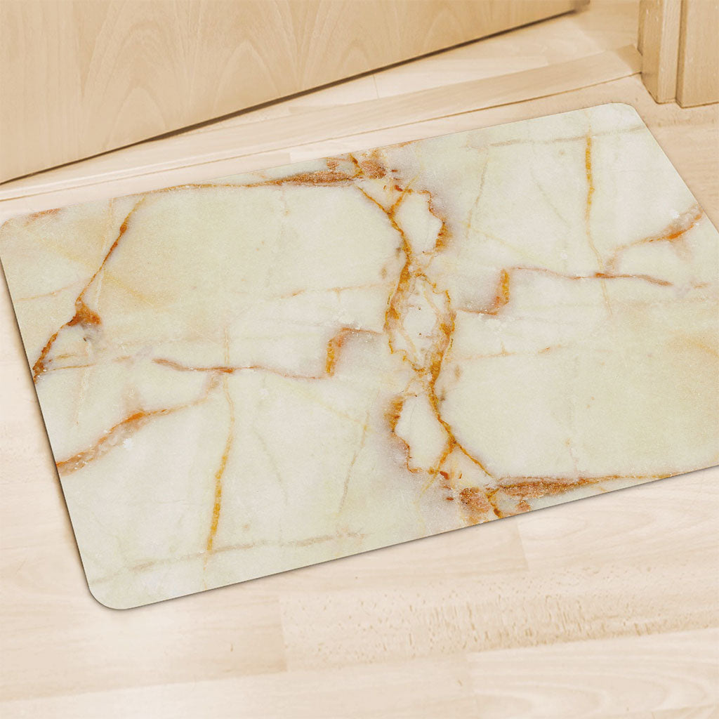 Sugar Brown Marble Print Polyester Doormat