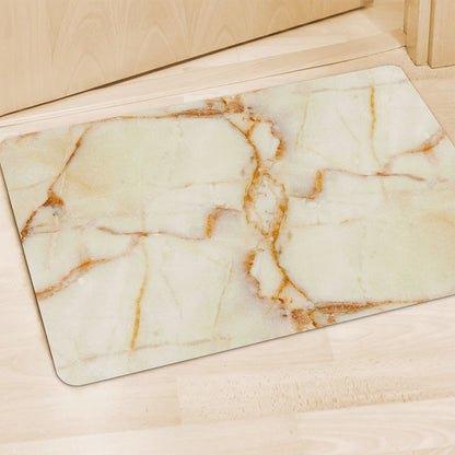 Sugar Brown Marble Print Polyester Doormat