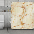 Sugar Brown Marble Print Polyester Shower Curtain