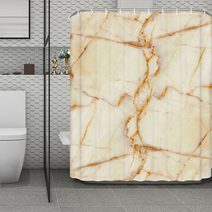 Sugar Brown Marble Print Polyester Shower Curtain