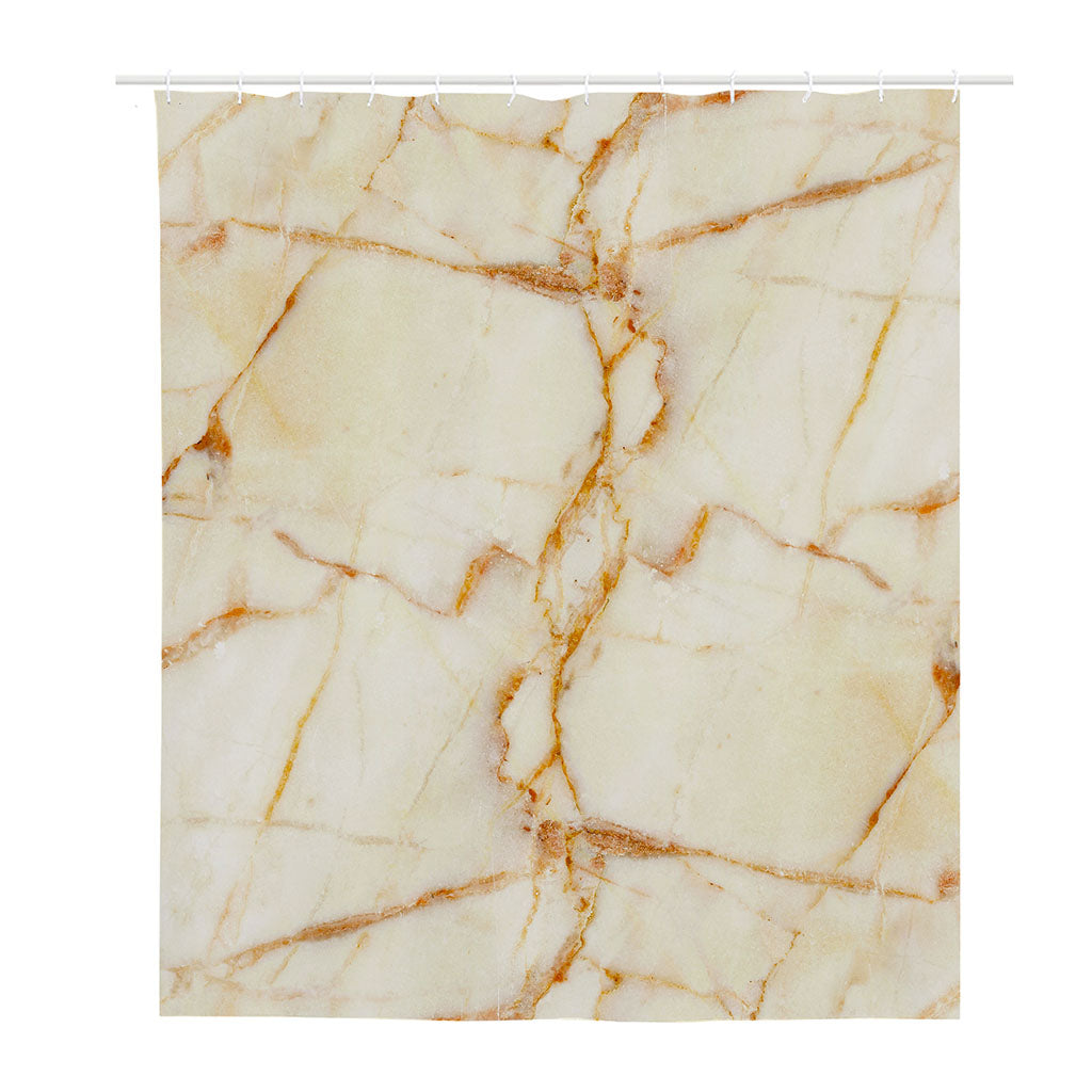 Sugar Brown Marble Print Polyester Shower Curtain