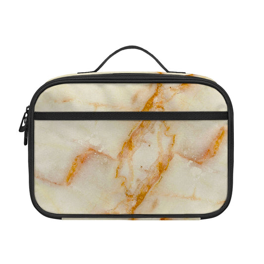 Sugar Brown Marble Print Portable Lunch Bag