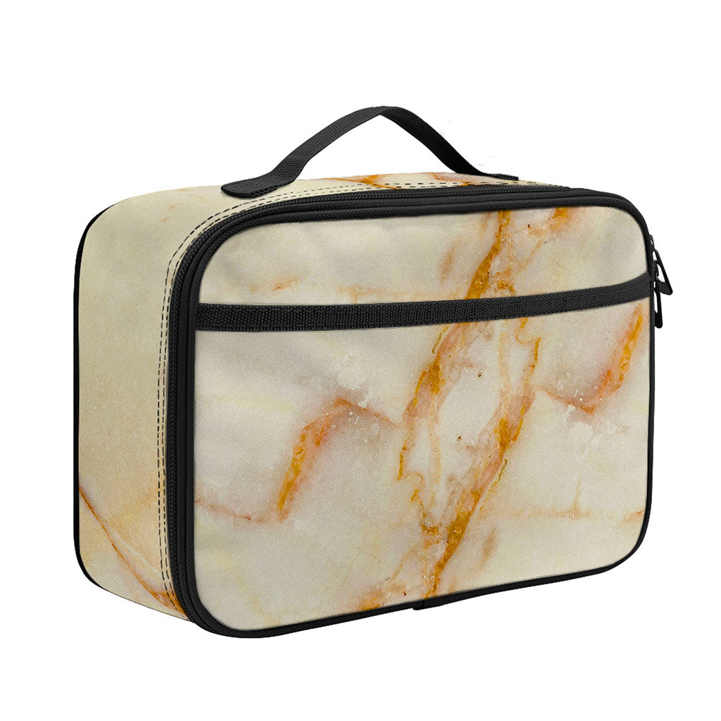 Sugar Brown Marble Print Portable Lunch Bag