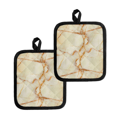 Sugar Brown Marble Print Pot Holders