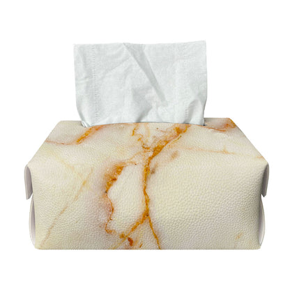 Sugar Brown Marble Print Rectangle Tissue Box Cover