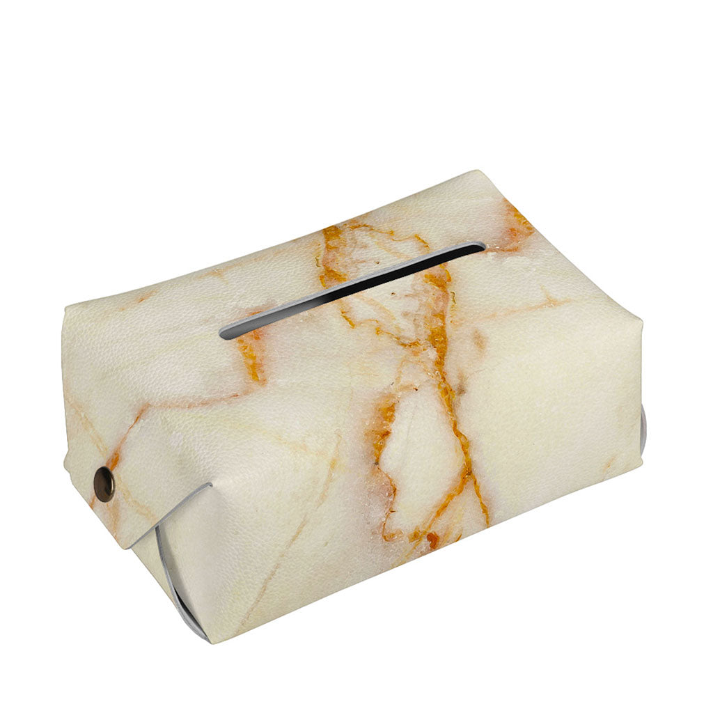 Sugar Brown Marble Print Rectangle Tissue Box Cover