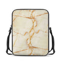 Sugar Brown Marble Print Rectangular Crossbody Bag