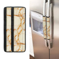 Sugar Brown Marble Print Refrigerator Handle Covers