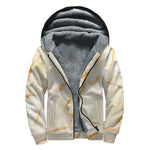 Sugar Brown Marble Print Sherpa Lined Zip Up Hoodie