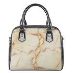 Sugar Brown Marble Print Shoulder Handbag