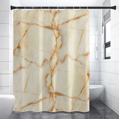 Sugar Brown Marble Print Shower Curtain
