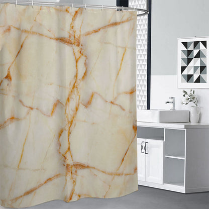 Sugar Brown Marble Print Shower Curtain