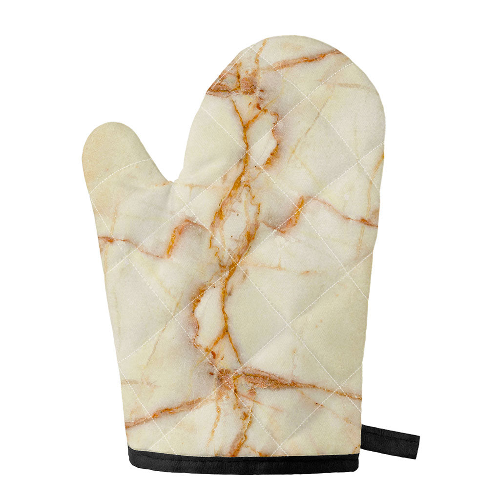 Sugar Brown Marble Print Single Oven Mitt