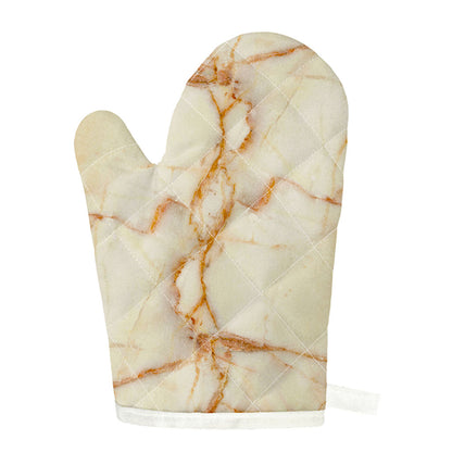 Sugar Brown Marble Print Single Oven Mitt