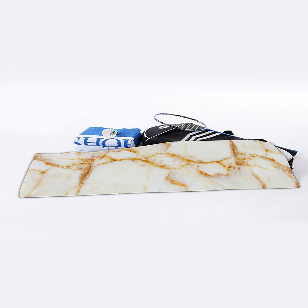 Sugar Brown Marble Print Sports Towel