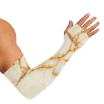 Sugar Brown Marble Print Sun Protection Arm Sleeves