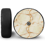 Sugar Brown Marble Print Tire Cover With Camera Hole