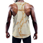 Sugar Brown Marble Print Training Tank Top
