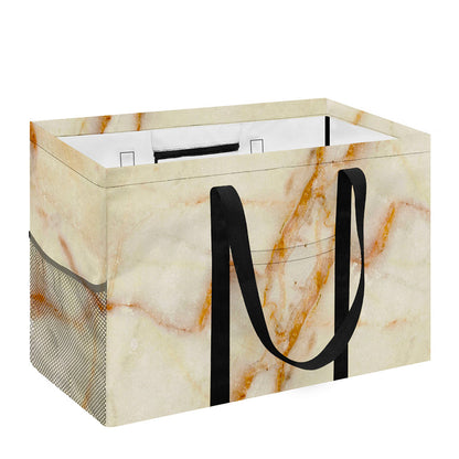 Sugar Brown Marble Print Utility Tote Bag
