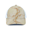 Sugar Brown Marble Print White Mesh Trucker Hat