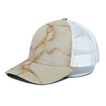 Sugar Brown Marble Print White Mesh Trucker Cap