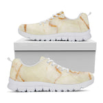 Sugar Brown Marble Print White Running Shoes