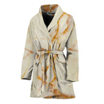 Sugar Brown Marble Print Women's Bathrobe
