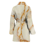 Sugar Brown Marble Print Women's Bathrobe