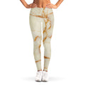 Sugar Brown Marble Print Women's Leggings