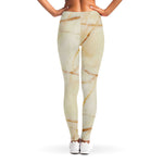 Sugar Brown Marble Print Women's Leggings