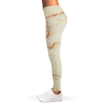 Sugar Brown Marble Print Women's Leggings