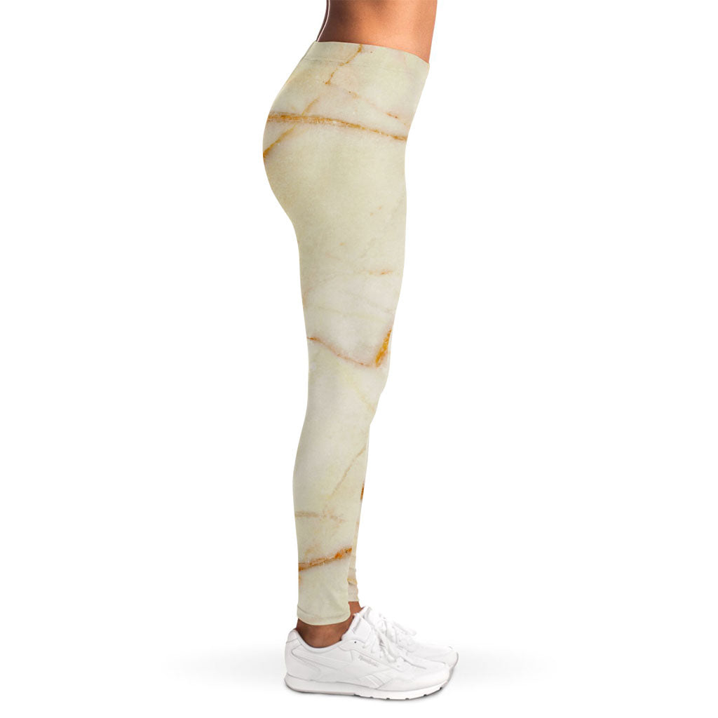 Sugar Brown Marble Print Women's Leggings