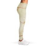Sugar Brown Marble Print Women's Leggings