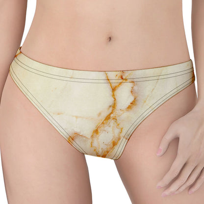 Sugar Brown Marble Print Women's Thong