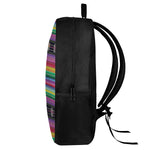 Sugar Skull Mexican Serape Pattern Print 17 Inch Backpack