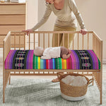 Sugar Skull Mexican Serape Pattern Print Baby Crib Sheet