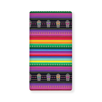 Sugar Skull Mexican Serape Pattern Print Baby Crib Sheet