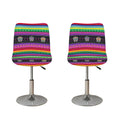 Sugar Skull Mexican Serape Pattern Print Bar Stool Covers