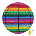 Sugar Skull Mexican Serape Pattern Print Basketball