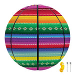 Sugar Skull Mexican Serape Pattern Print Basketball