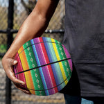 Sugar Skull Mexican Serape Pattern Print Basketball