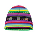 Sugar Skull Mexican Serape Pattern Print Beanie