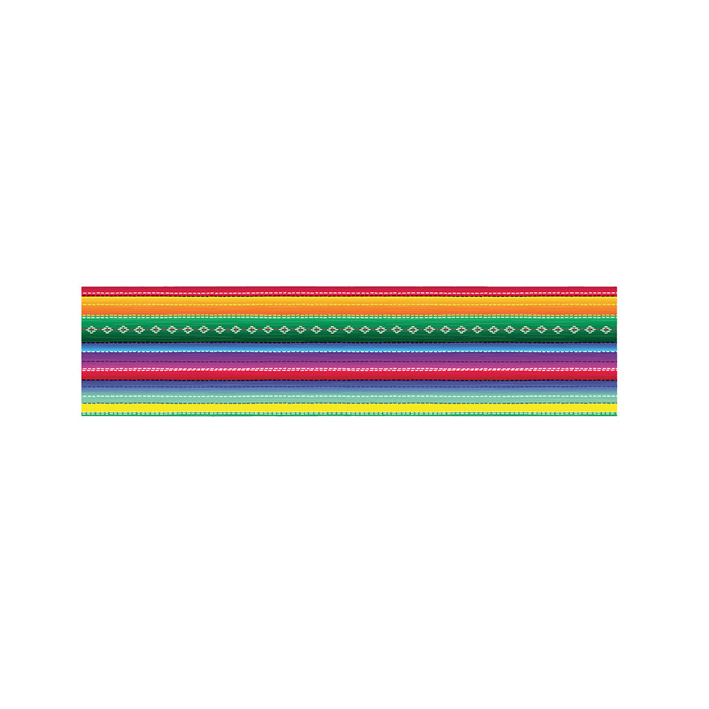 Sugar Skull Mexican Serape Pattern Print Bed Runner