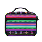 Sugar Skull Mexican Serape Pattern Print Briefcase Bible Bag