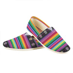 Sugar Skull Mexican Serape Pattern Print Casual Shoes